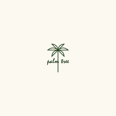 Palm logo for your design. Palm tree. Palm vector illustration. Icon sign.