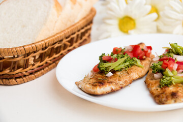 Chicken steak table