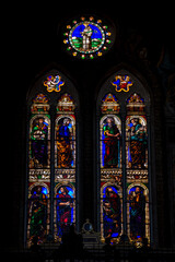 Detail of a mosaic in a gothic church.