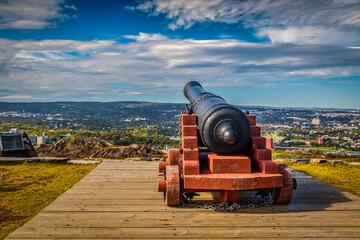 Fototapeta na wymiar Canon atop Signal Hill, St. John's, Newfoundland.