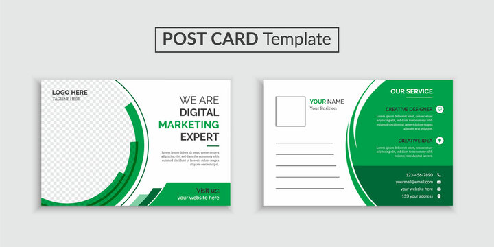 Green Color Corporate Postcard EDDM Template Design