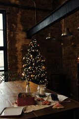 Christmas story. cookies on the table