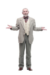 full-length. casual elderly man in business clothes .