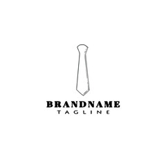 tie logo cartoon icon design template black isolated vector cute