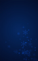 White Confetti Vector Blue Background. magic