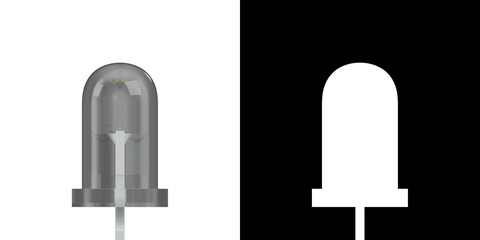 3D rendering illustration of a bi-color led