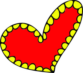 heart contour hand drawing with a brush background. Love pattern, postcard, heart abstract background. vector of hearts with Valentine's Day 14 February. Background for invitations and scrapbookin