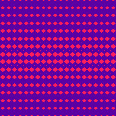 Vector abstract geometric halftone seamless pattern with diamond shapes, fade rhombuses, mesh, grid. Extreme sport style background. Neon colors, bright purple and pink texture. Funky design for kids