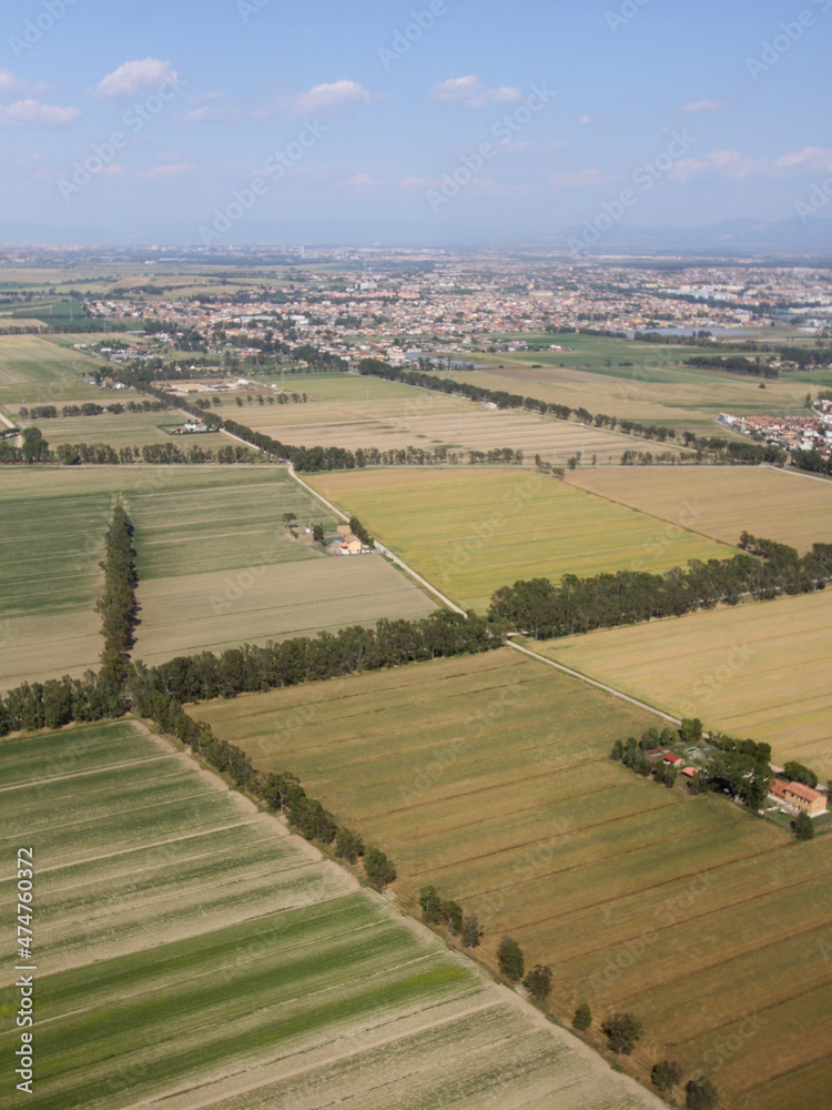 Wall mural aerial view of the countryside