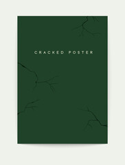 Geometric minimal background. Abstract contemporary poster with cracked pattern, modern art print. Vector illustration