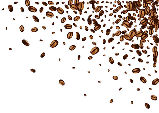 Brown Pile Organic Vector White Background.