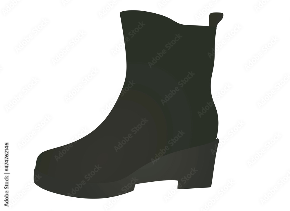 Poster Black woman ankle shoe. vector illustration