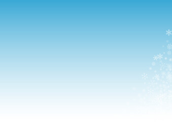 White Snowflake Vector Blue Background. Abstract