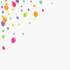 Multicolor Anniversary Baloon Vector Transparent