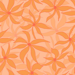 vector seamless pattern flowers . Botanical illustration for wallpaper, textile, fabric, clothing, paper, postcards
