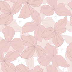 vector seamless pattern flowers . Botanical illustration for wallpaper, textile, fabric, clothing, paper, postcards