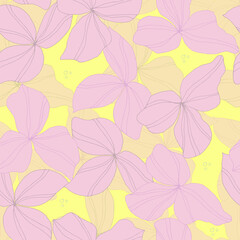 vector seamless pattern with leaves. Botanical illustration for wallpaper, textile, fabric, clothing, paper, postcards