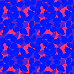 vector seamless pattern with leaves. Botanical illustration for wallpaper, textile, fabric, clothing, paper, postcards