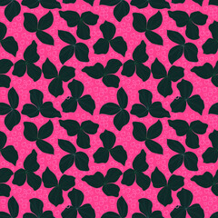 vector seamless pattern with leaves. Botanical illustration for wallpaper, textile, fabric, clothing, paper, postcards