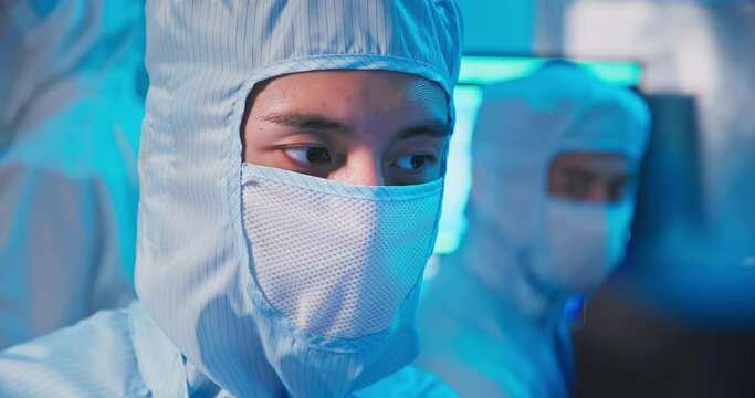 technician in sterile coverall