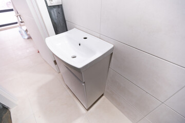 toilet bowl in the apartment after repair, repair in a new building