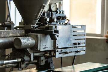 Industrial factory in mechanical engineering for the manufacture - interior of a production hall