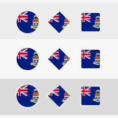 Obraz na płótnie Canvas Cayman Islands flag icons set, vector flag of Cayman Islands.
