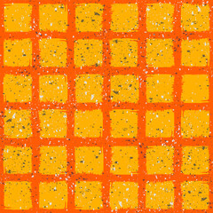 Trendy grunge seamless pattern. Colorful geometric print with abstract shapes design.