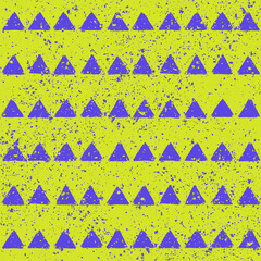 Trendy grunge seamless pattern. Colorful geometric print with abstract shapes design.