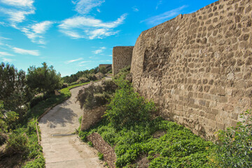 Fototapeta na wymiar Vega Baja del Segura - Guardamar - Desde el castillo de Guardamar