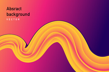 Abstract graphic liquid background. Rainbow shiny wave illustration bright vector design.