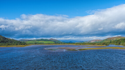Loch Fleet, The Mound, Sutherland looking up Strath Fleet