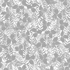 vector seamless pattern flowers with leaves. Botanical illustration for wallpaper, textile, fabric, clothing, paper, postcards