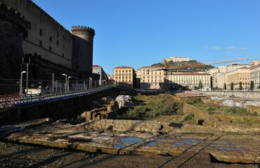Napoli - Scavi in Piazza Municipio per la nuova metro