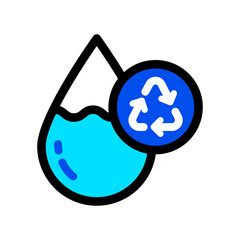 Drop water color icon