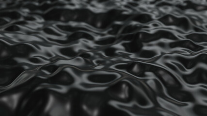 Smooth silk wavy flow,   black cloth. Abstract dark noise