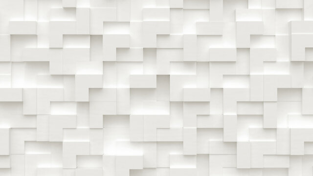 Abstract background from random cube blocks © VectorShop