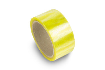 roll of duct tape, yellow isolated on white background