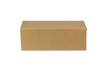 cardboard box on white background, send or gift