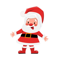 Vector flat funny santa claus christmas symbol