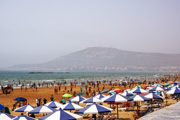 The Casbah over the Atlantic Ocean in Agadir, Morocco