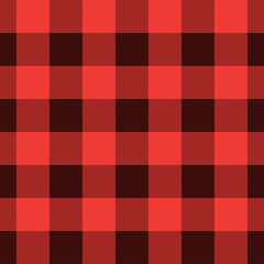 Vector illustration with classic gingham seamless pattern. Red and brown texture for scarf, tablecloth, wrapping, packaging, etc.