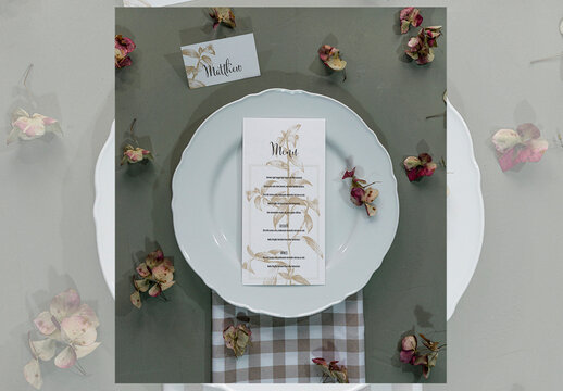 Mockup Menu Stationery