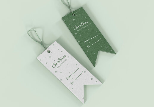 Two Flag Gift Tags Mockup