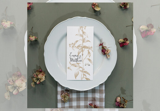 Mockup Menu Stationery