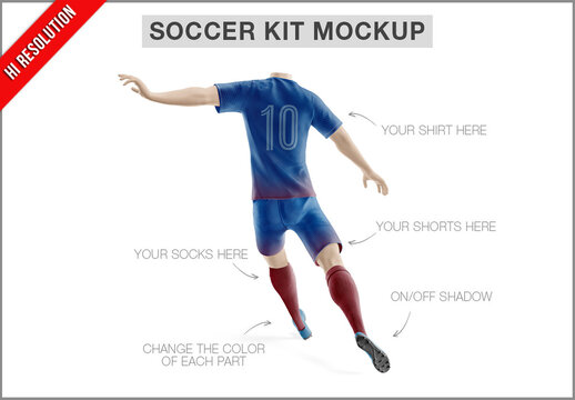 Soccer Uniform Mockup - Back View