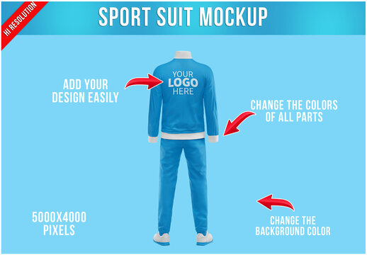 Sport Suit Mockup - Back View