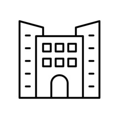 Government Building vector outline icon for web isolated on white background EPS 10 file