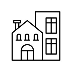 House vector outline icon for web isolated on white background EPS 10 file