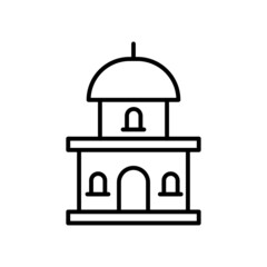 Landmark vector outline icon for web isolated on white background EPS 10 file